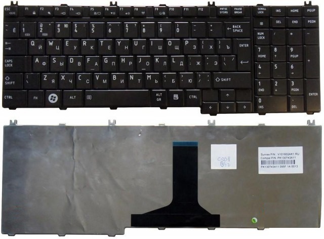 Клавиатура для Toshiba A500, L500, P300